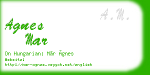 agnes mar business card